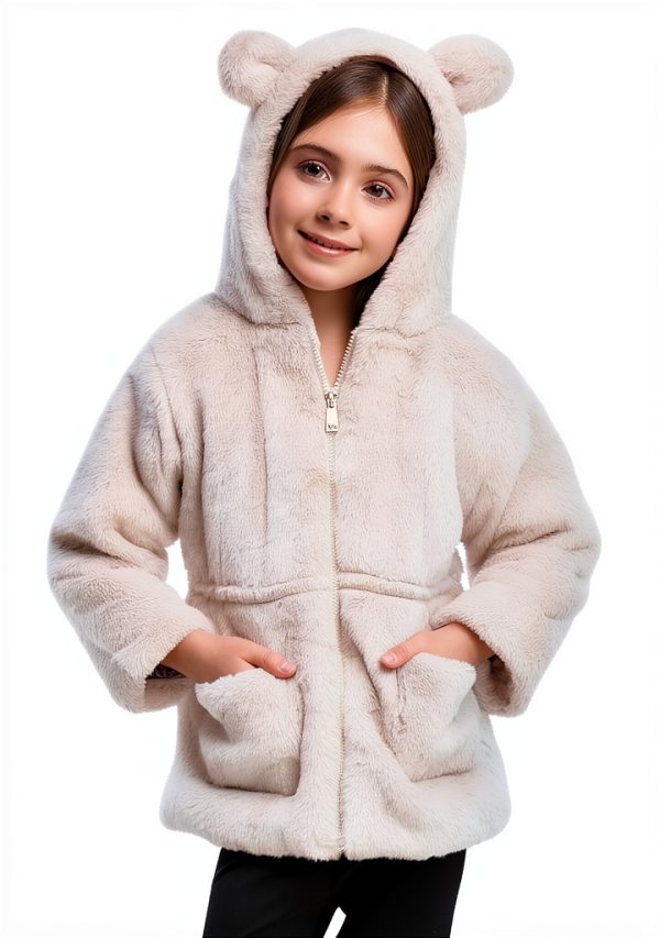 CozyKids Girls Winter Fleece Jacket Red Hooded Coat for Ages 2-6-6