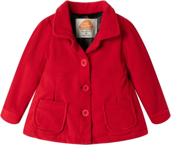 Zara Kids Girls Polar Fleece Coat ZS0511 Red 12M Soft Warm Classic-0