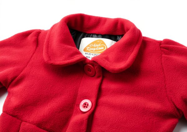 Zara Kids Girls Fleece Jacket ZS0511 Red 12 Months Soft Warm Coat-5