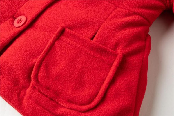 Zara Kids Girls Polar Fleece Coat ZS0511 Red 12M Soft Warm Classic-7