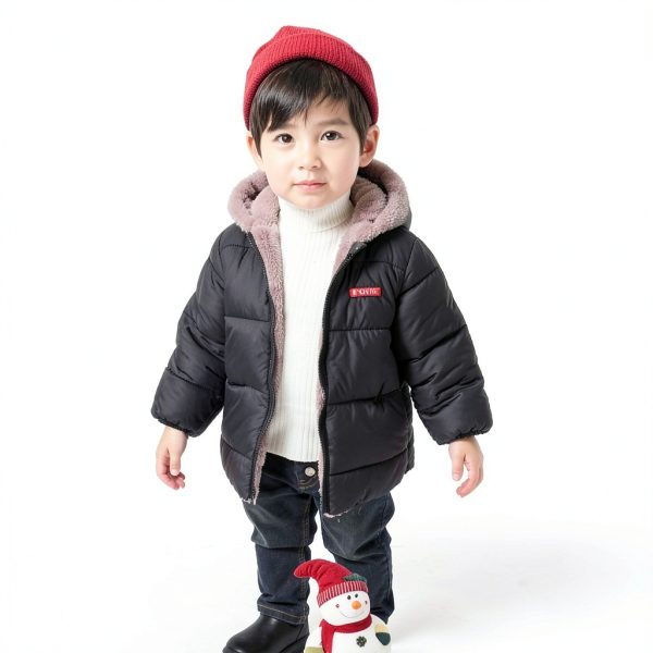 Flower Frail Baby Girls Winter Coat Grey Coat 12-18 Months Soft Fleece-3