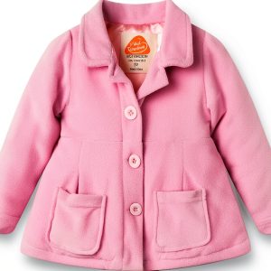 Zara Girls Polar Fleece Coat Soft Warm Jacket with Buttons and Pockets-0