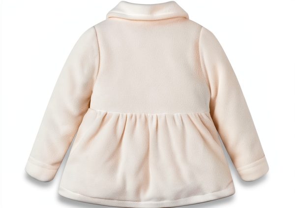 Zara Girls Polar Fleece Jacket 12 Months Red Button Collar-4