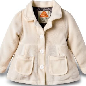 Zara Girls Polar Fleece Jacket 12 Months Red Button Collar-0