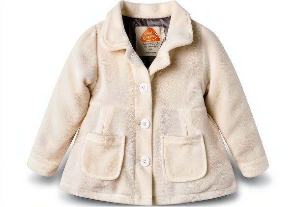 Zara Girls Polar Fleece Jacket 12 Months Red Button Collar-0