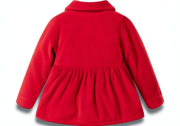 Zara Kids Girls Polar Fleece Coat ZS0511 Red 12M Soft Warm Classic-4