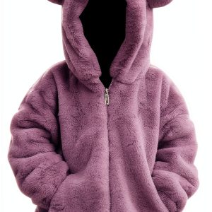Girls Fleece Winter Jacket Sizes 2-3T to 11-12 Years Sherpa Lined-0