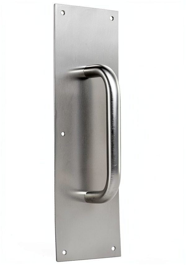 Stainless Steel Pull Plate Rockwood 16" x 4" Satin Finish-0