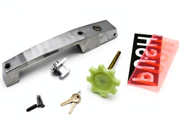 Kason 1238 Brushed Chrome Locking Handle with Twist Release & Glow-1