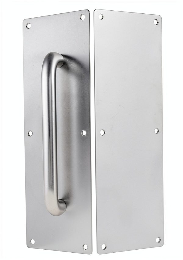 Commercial Door Handle Pull Push by jojofuny Stainless Steel Wide Base-0