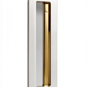 Modern Rectangular Flush Pull Unlacquered Brass by 212 Main-0