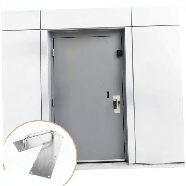 Commercial Door Handle Pull Push by jojofuny Stainless Steel Wide Base-6