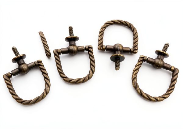 Bronze Thread Mini Pull Handle by Haidong 6-Piece Set for Cabinets-1