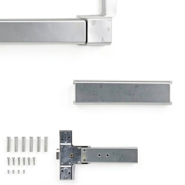 IRONWALLS Panic Bars for Exit Doors 41”, Stainless Steel Commercial Push Bar Panic Exit Device with Exterior Door Lever Handle, Push Bar Door Lock Emergency Door Hardware for 41”-53” Doors-5