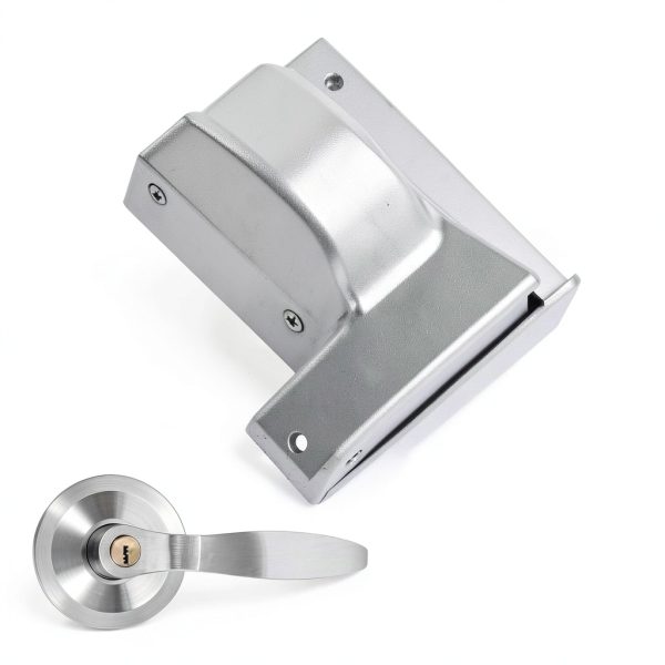 IRONWALLS Panic Bars for Exit Doors 41”, Stainless Steel Commercial Push Bar Panic Exit Device with Exterior Door Lever Handle, Push Bar Door Lock Emergency Door Hardware for 41”-53” Doors-4